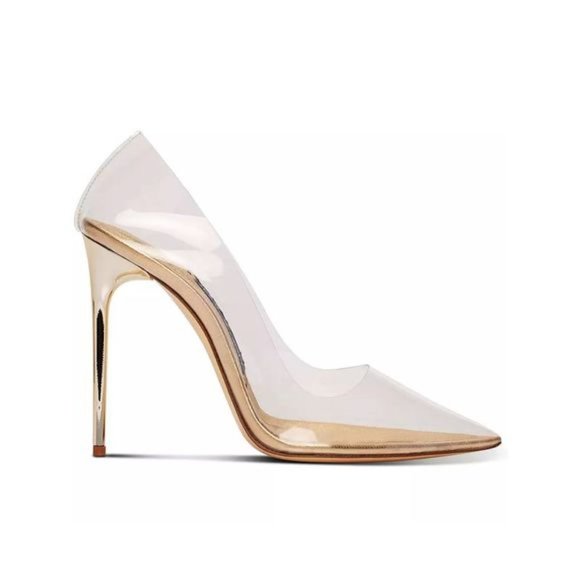 Jessica Rich Clear Stiletto with Gold Heel - Picture 2 of 11